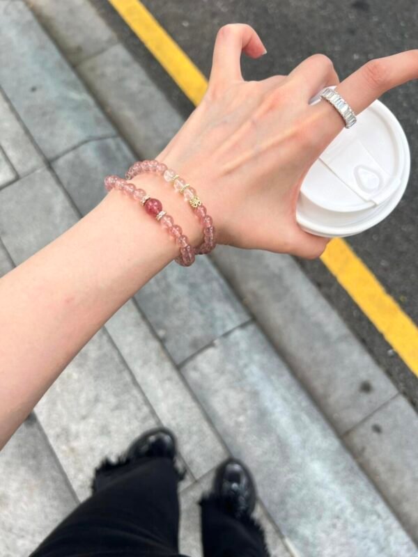 「雙圈草莓醬」招桃花手串｜甜酷女孩必備｜個性定制 - 图片 5