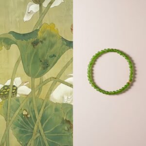 「絮春」和田碧玉金珠手串｜東方輕奢文玩｜天然玉石手鍊
