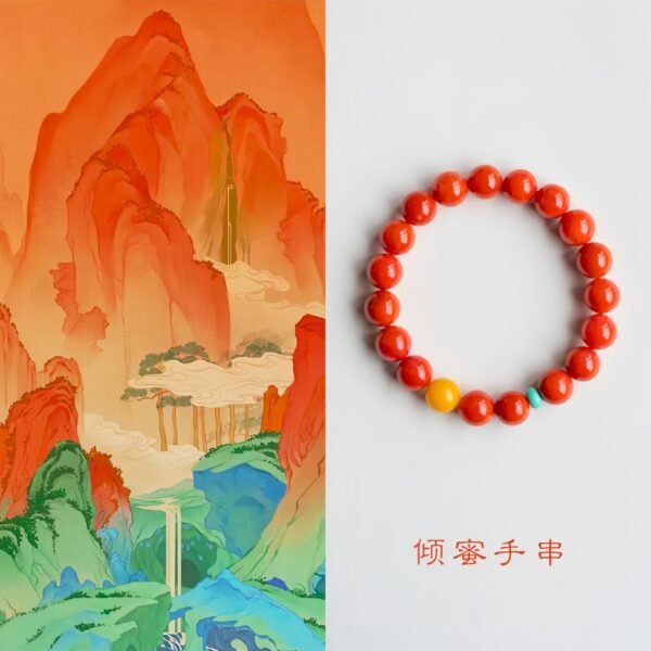 「南紅手串」天然蜜蠟串珠｜雲南保山滿肉瑪瑙｜高端紅色手鏈 - 图片 5