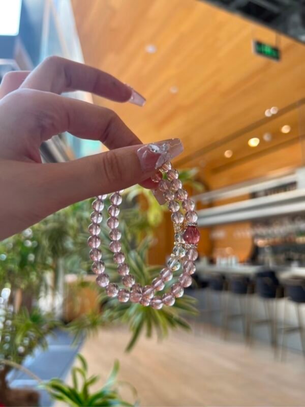 「雙圈草莓醬」招桃花手串｜甜酷女孩必備｜個性定制 - 图片 2