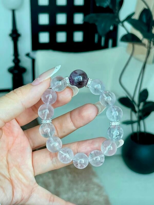 「凝紫」薰衣草紫阿賽手串｜夢幻漸層｜天然能量水晶 - 图片 5