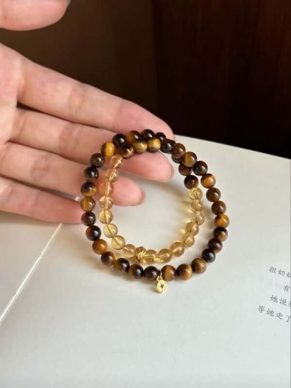 「金山春晓」虎眼石手串｜新中式文玩｜招財轉運能量手鏈 - 图片 3