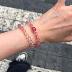「雙圈草莓醬」招桃花手串｜甜酷女孩必備｜個性定制