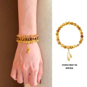 「春暉滿盈」金虎眼石手串｜新中式旺財｜國風招運手鏈