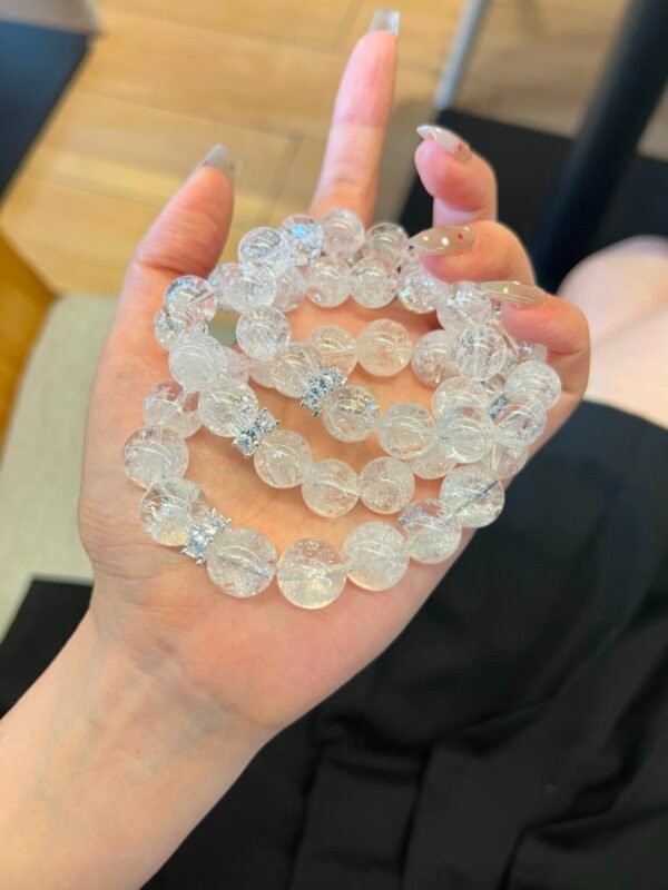 「白桃汽水」爆閃白阿賽手串｜天然水晶｜仙女系飾品 - 图片 3